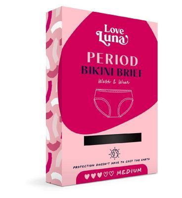 Love Luna Period Bikini Brief Black size 12-14 - 1pp