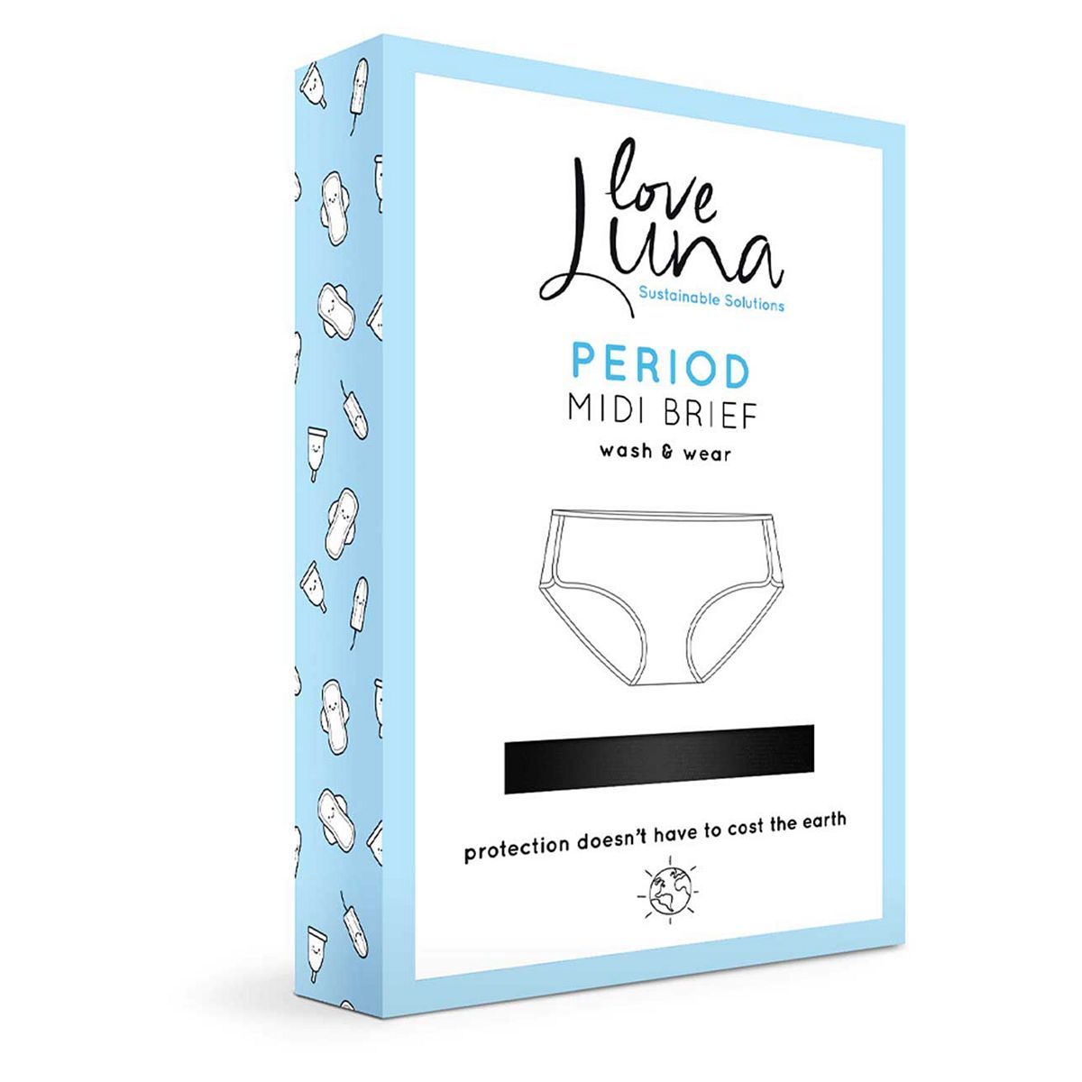 Love Luna Period Midi Black 8-10