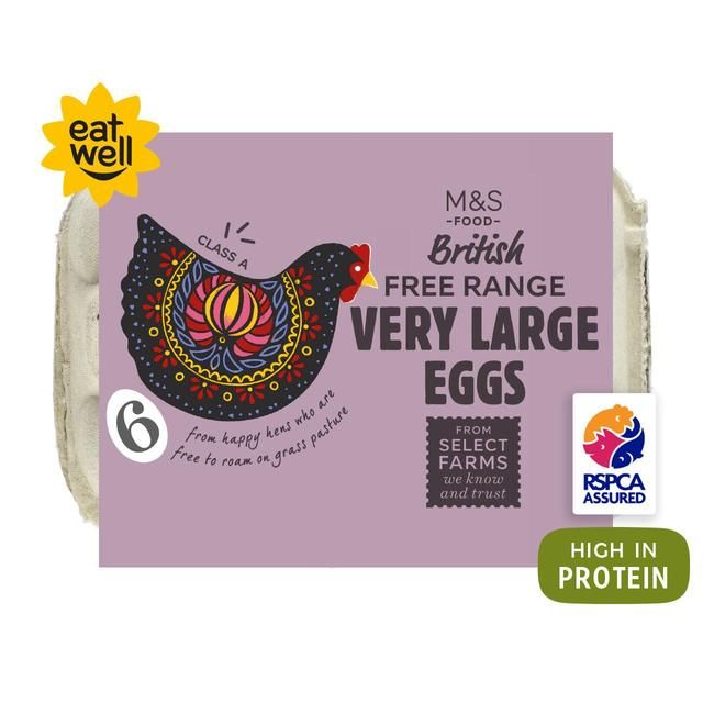 M&S Free Range Very Large Eggs 6 per pack