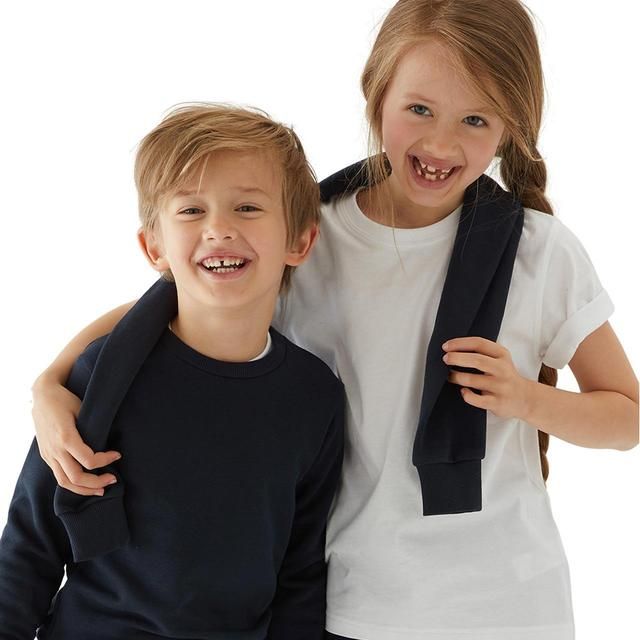 M&S GOODMOVE Unisex Regular Fit School Sweatshirt 3-14 Years Navy