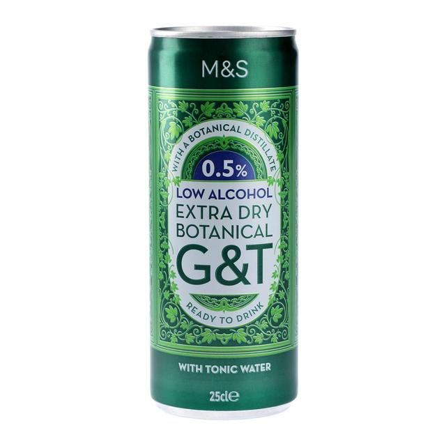 M&S Low Alcohol Extra Dry Gin & Tonic 250ml