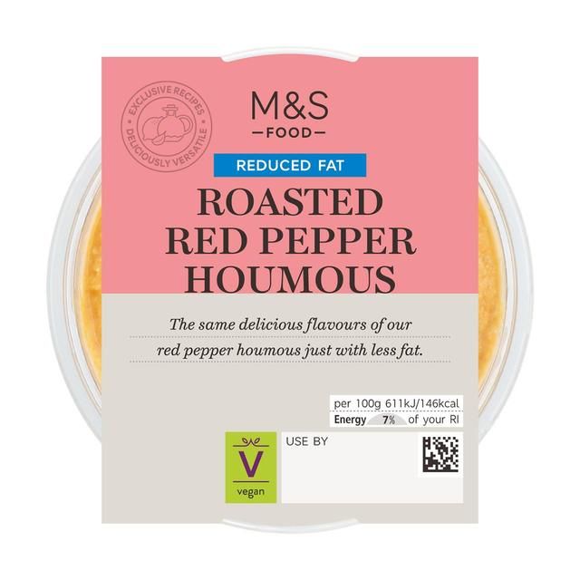 M&S Reduced Fat Roasted Red Pepper Houmous 200g