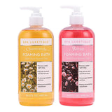 Ensemble de bain moussant Livingandhome 2 pièces parfum rose et camomille