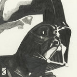 Star Wars Sketch Darth Vader Framed Canvas Print