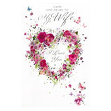 Simon Elvin Happy Anniversary To My Wife Card (Pack of 6)