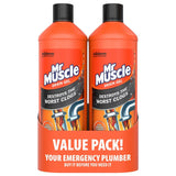 Mr Muscle Kitchen + Bathroom Drain Gel, 2 x 1L