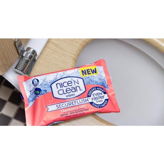 Nice 'N CLEAN SecureFlush Fragranced Moist Toilet Tissue with Almond Milk 40 per pack