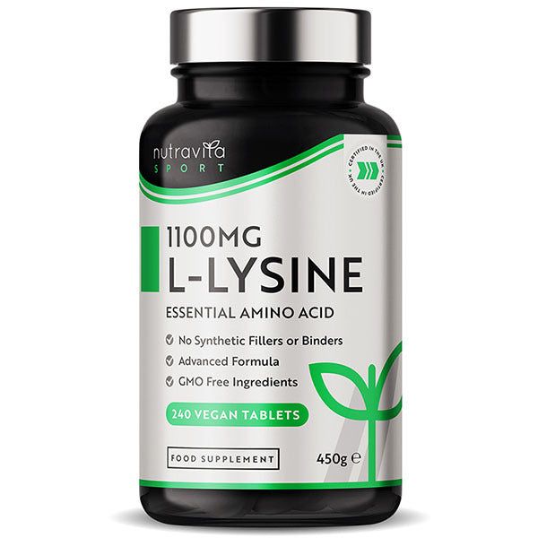 Nutravita L-Lysine 1100mg - 240 Vegan Tablets