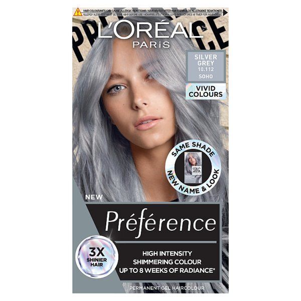 Preference Vivids (Colorista) Hair Dye Silver Grey 10.11 SILVER GREY 1011