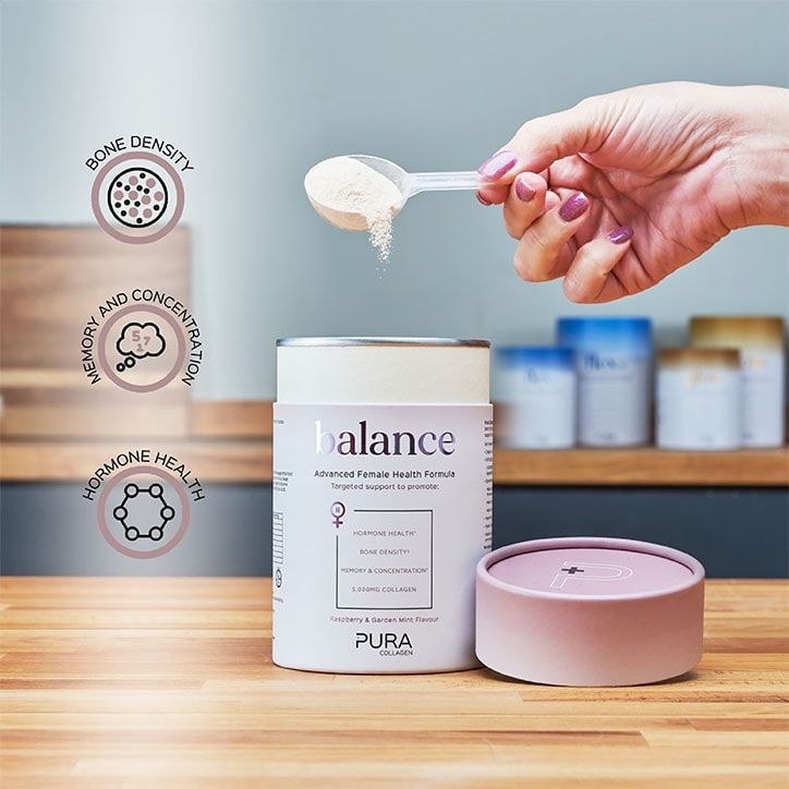 Pura Collagen Advanced Formula Raspberry & Garden Mint 224g