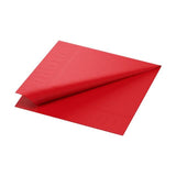 Red Compostable 2 Ply Paper Napkins 125 per pack