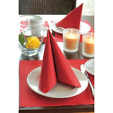 Red Compostable 3 Ply Paper Napkins 20 per pack