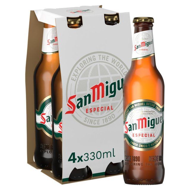San Miguel Premium Lager Beer Bottles 4 x 330ml