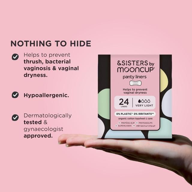 &SISTERS by Mooncup Organic Liners Toxin-free Bio-wrapped 24 per pack - McGrocer