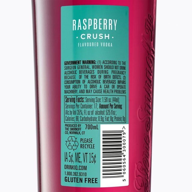 Smirnoff Raspberry Crush Flavoured Vodka