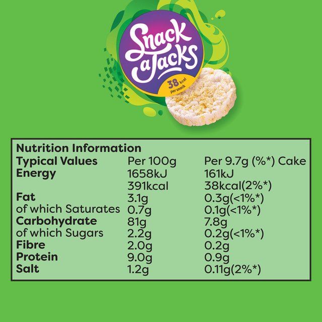 Snack a Jacks Sour Cream & Chive Sharing Rice Cakes 117g