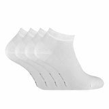 Sock Snob 4 Pairs Mens Soft Bamboo Trainer Socks 7-11 UK White / 4EA