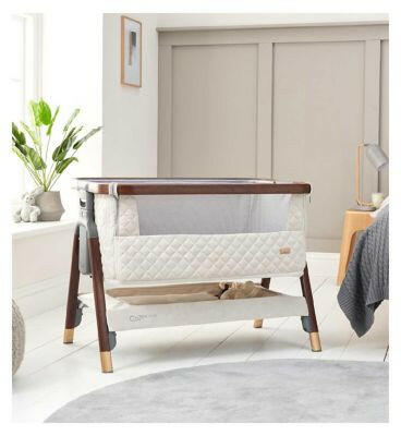 Tutti Bambini CoZee Luxe Bedside Crib - Walnut/Cream GOODS Boots