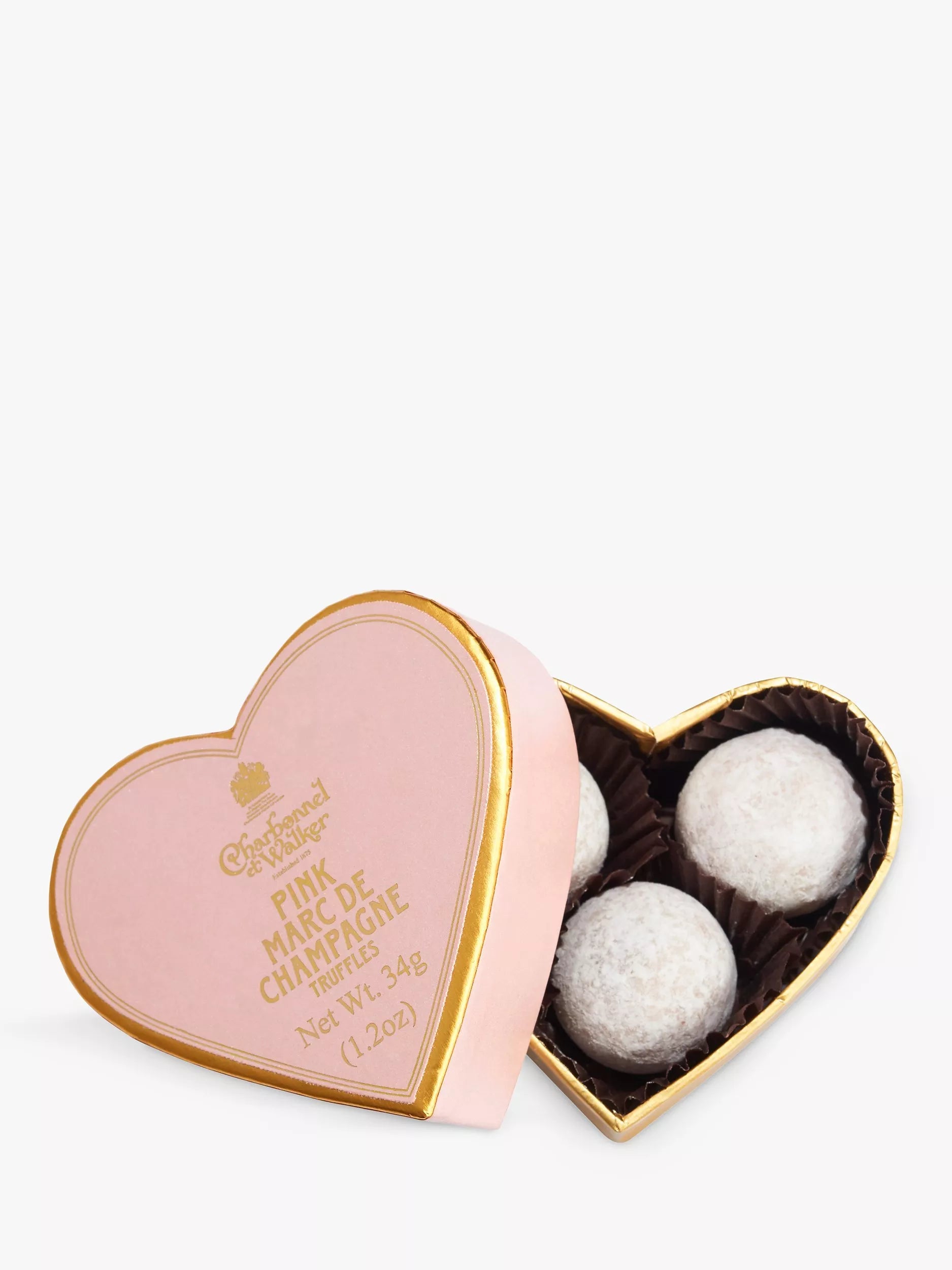 Charbonnel et Walker Mini Pink Heart Champagne Truffles, 34g - McGrocer