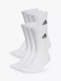 Chaussettes montantes rembourrées adidas, lot de 6, blanc/noir