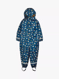 Combinaison imperméable intégrale Frugi Baby Puffin Puddle Buster, bleu/multicolore