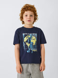 T-shirt John Lewis pour enfants, motif Terre, bleu marine