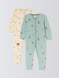 Pyjama bébé John Lewis à motif glands, lot de 2, multicolore