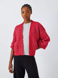 John Lewis ANYDAY Boxy Open Neck Cardigan, Red - McGrocer