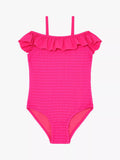 Maillot de bain à volants texturé pour enfants Angels by Accessorize, rose
