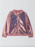 Blouson bomber à sequins irisés John Lewis, multicolore