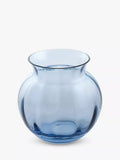 Vase anémone Florabundance en cristal Dartington, H12,5 cm, bleu encre