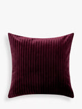 Coussin à rayures en velours John Lewis