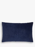 Coussin rectangulaire en velours matelassé John Lewis