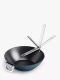 Wok antiadhésif à poignée pliable Joseph Joseph Space, 32 cm, bleu marine