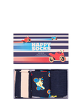 Coffret cadeau Happy Socks Navy, lot de 3, bleu marine/multicolore