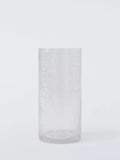 Vase colonne en verre craquelé John Lewis, H23,5 cm, transparent
