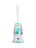 Brosse et support de toilette en silicone antibactérien Beldray, blanc