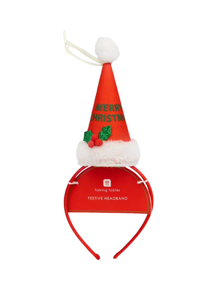 Talking Tables Merry Christmas Headband, Multi - McGrocer