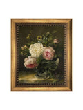 Brookpace Lascelles « Nature morte de fleurs en vase », reproduction sur toile encadrée, 64 x 54 cm