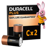 Duracell Plus Alkaline C Batteries, pack of 2