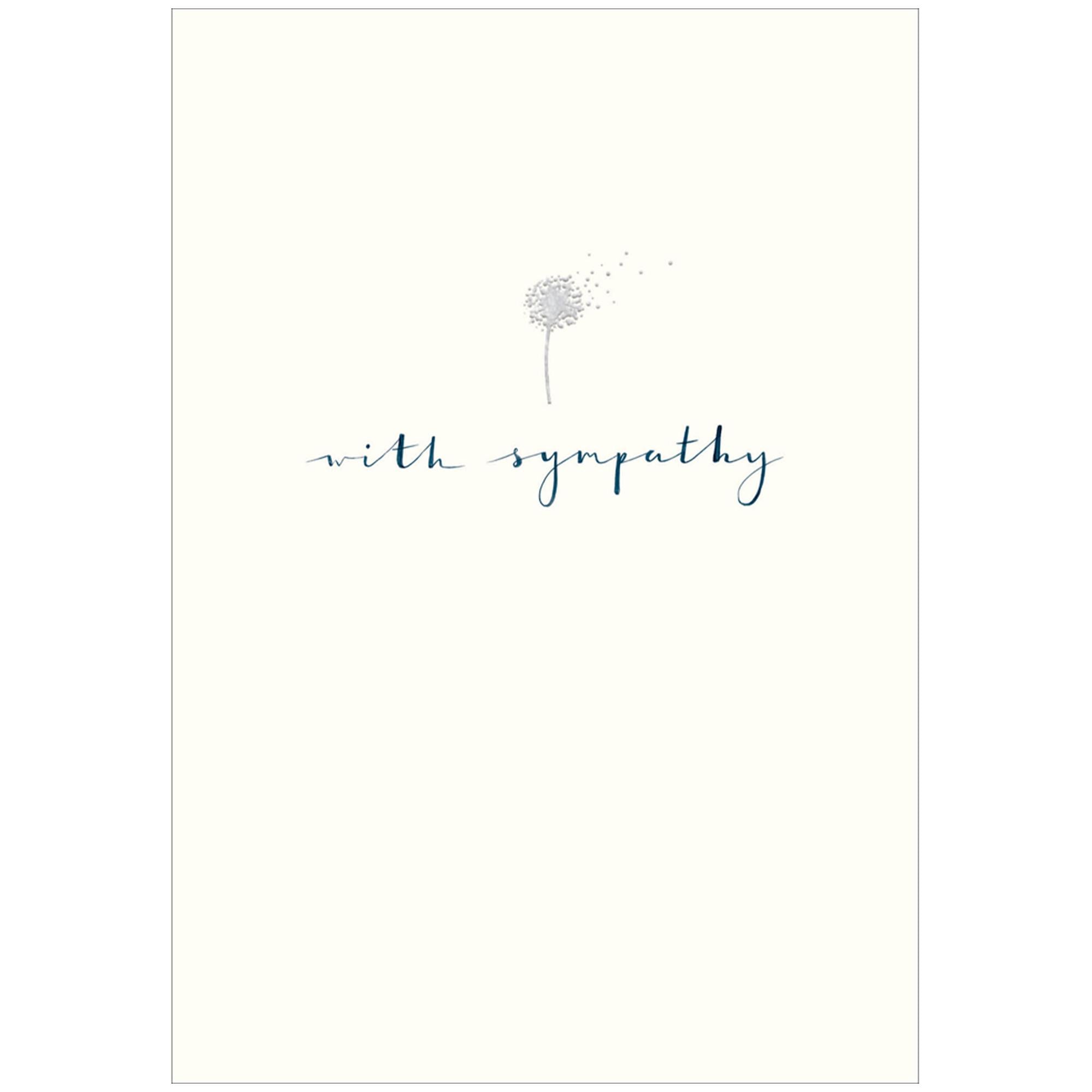 Woodmansterne With Sympathy Card Simple Dandelion Greeting Card GOODS Sainsburys   
