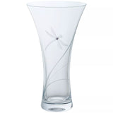 Vase libellule en cristal Dartington, grand modèle, H 25 cm, transparent