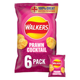 Chips Walkers saveur cocktail de crevettes, paquet multiple de 6 x 25 g
