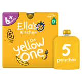 Ella's Kitchen Bio Smoothie The Yellow One, sachets de purée pour bébé (6 mois et plus), 5 x 90 g