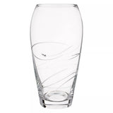 Dartington Crystal Rhumba Large Barrel Vase, H29cm, Clear - McGrocer