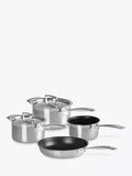 Ensemble de 4 casseroles et poêles Le Creuset en acier inoxydable 3 plis