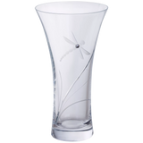 Vase libellule en cristal Dartington, taille moyenne, hauteur 21,5 cm, transparent
