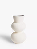 Vase Totem en faïence John Lewis, H33 cm, naturel