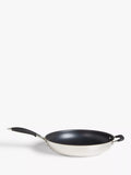 Poêle antiadhésive en acier inoxydable « The Pan » de John Lewis, 32 cm, avec poignée auxiliaire