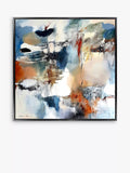 John Lewis Natasha Barnes « Continuation », reproduction sur toile encadrée, 104 x 104 cm, bleu/multicolore